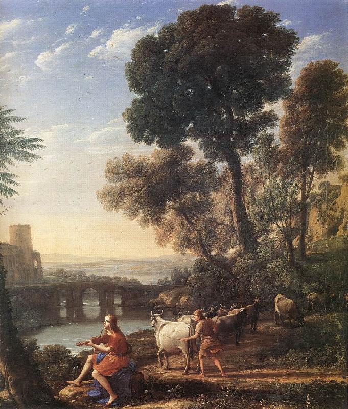 Claude Lorrain Landscape with Apollo Guarding the Herds of Admetus dsf